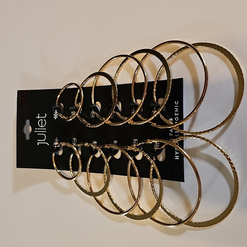 3/$20 Juliet Hoop Earrings Set
